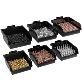 6 Pack Slatwall Bins with Hooks