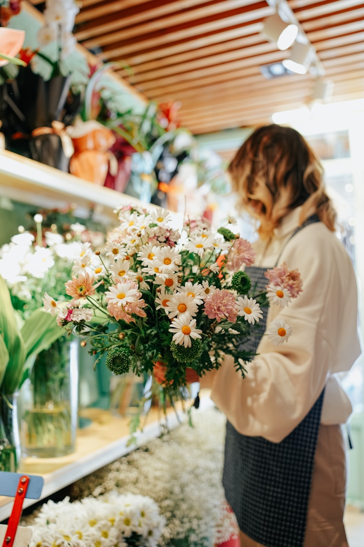 การบริการลูกค้าร้านดอกไม้